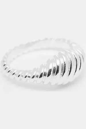 Pieces® Chunky textured ring in plated sterling