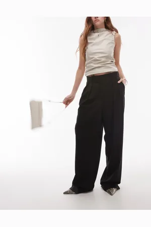 MANGO Pintuck longline trousers in