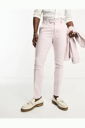 ASOS Oxford skinny suit trouser in berry
