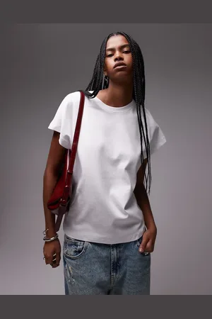 MANGO Cap sleeve premium t-shirt in