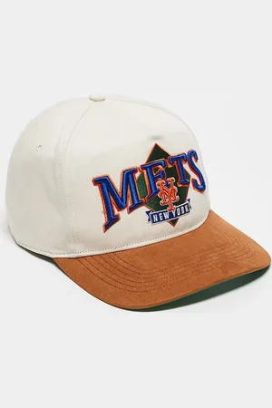 47 Brand NY Mets structured suede contrast peak cap in