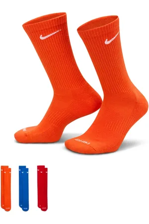 Nike Everyday Cushioned Plus 3 pack crew socks in , blue and red