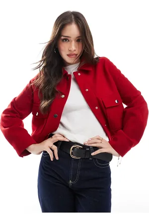 Stradivarius Wool look trucker jacket in