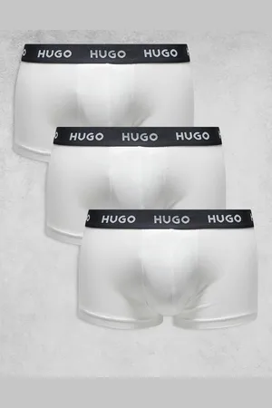 HUGO BOSS HUGO Bodywear 3-pack trunks in with contrasting logo waistband