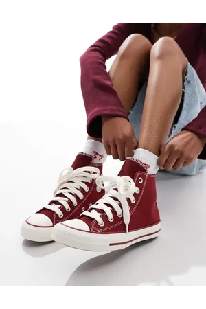 Converse Chuck Taylor All Star Hi trainers in burgundy