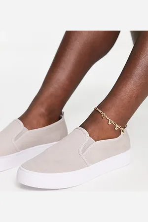 ASOS Dotty slip on plimsolls in