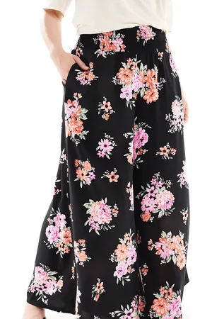 Yours Wide leg culottes in floral