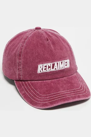 Reclaimed Unisex logo cap in burgundy
