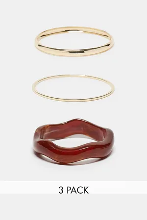 ASOS Pack of 3 bangles in resin and