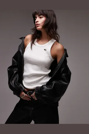 Lacoste Ribbed tank top vest in