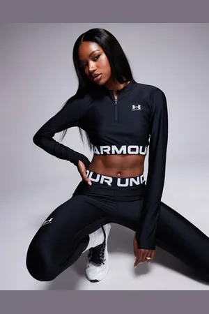 Under Armour Heatgear ribbed quarter zip in
