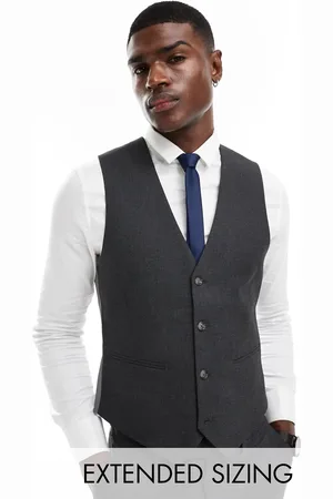ASOS Skinny waistcoat in charcoal