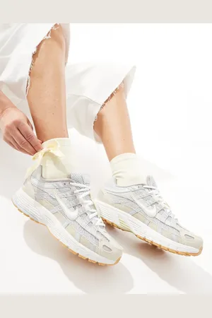 Nike P-6000 trainers in silver and beige