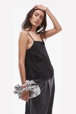 MANGO Satin cami top in