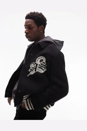 AllSaints Ambaum graphic patch bomber jacket in