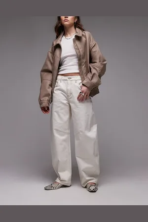 Topshop Barrel leg jean in off
