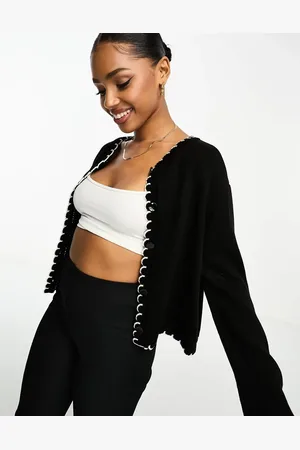 Miss Selfridge ASOS DESIGN blanket stitch cardigan in