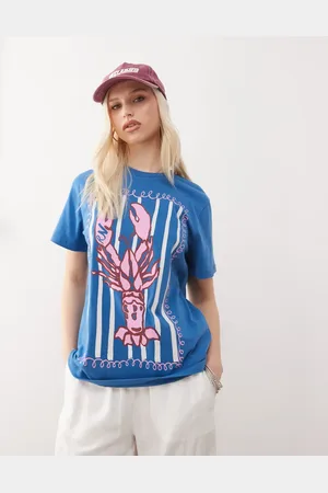 Reclaimed Lobster print oversized t-shirt in