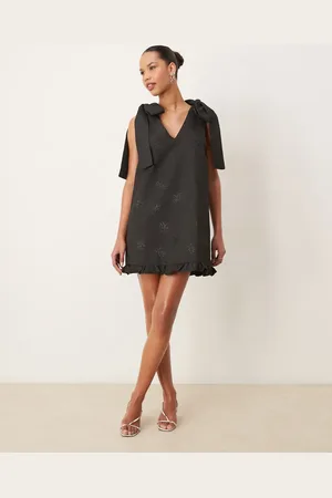 Sister Jane Bow shoulder mini dress in