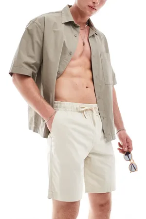 Pull&Bear Linen blend shorts in sand