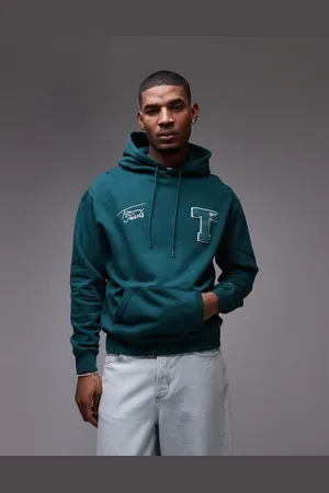Tommy Hilfiger Varsity patch hoodie in forest