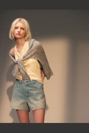 Topshop Denim a-line Mom Shorts in vintage