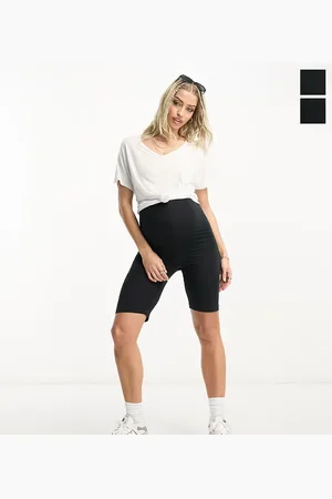 Mama;licious Mamalicious Maternity 2 pack legging shorts in