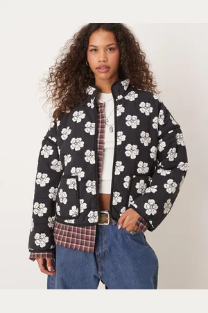 Free People Chloe floral print padded jacket in night blooms