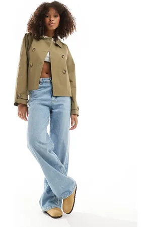 ONLY Short trench coat in khaki