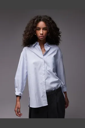 MANGO Thin stripe shirt in light