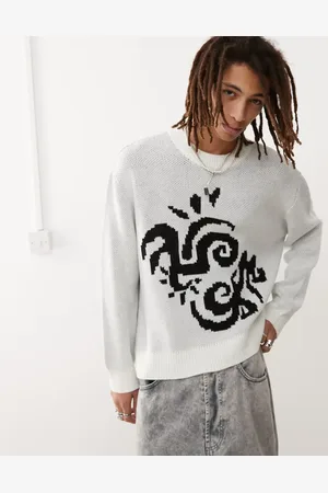 COLLUSION Crew neck jumper with print in