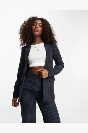 Pieces® Tailored blazer co-ord in pinstripe