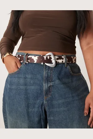 My Accessories Curve Cow print belt