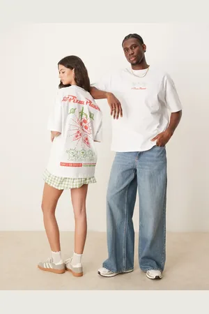 ASOS Disney Pixar unisex oversized t-shirt with Toy Story Pizza Planet prints in