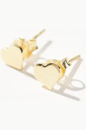 Kingsley Ryan Heart stud earrings in plated