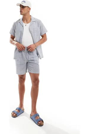 South Beach Seersucker beach short co-ord in