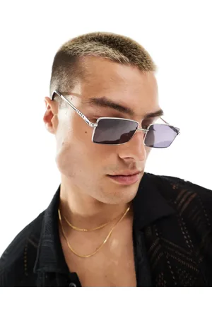 ASOS Rectangle sunglasses with temple detail in