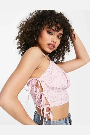Missguided Co-ord cami crop top in ditsy floral in