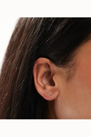 Kingsley Ryan Mini bubble star stud earrings in sterling