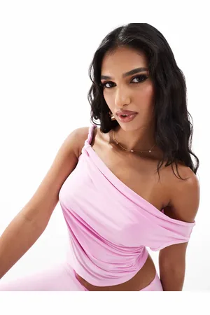 ASOS Co-ord slinky twist off the shoulder top in