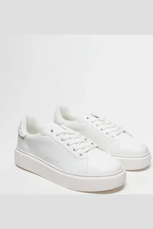 ASOS Chunky lace up trainers in white