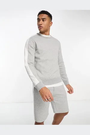 Ralph Lauren Front & back logo taped mesh sweatshirt in marl co-ord