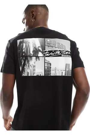 Bershka Palm back printed t-shirt in