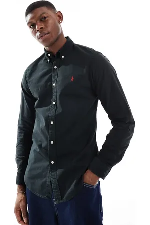 Ralph Lauren Icon logo slim fit yarn dyed oxford shirt in