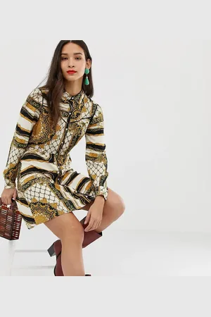 Stradivarius Shirt dress in scarf print