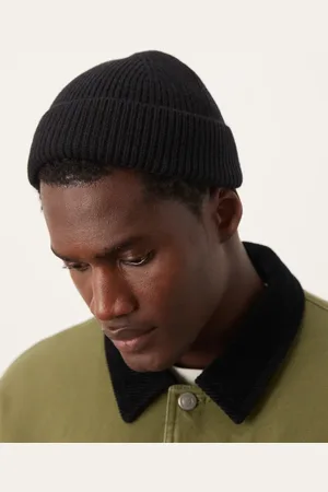 ASOS Lambswool mini fisherman ribbed beanie in