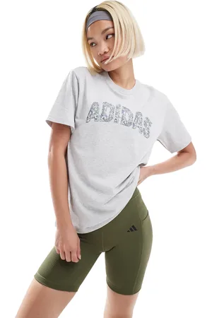 adidas Adidas Training sportswear t-shirt with graphic in stone