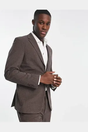 SELECTED Slim fit suit jacket in mini check