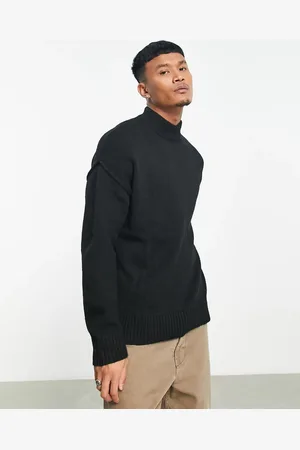 Bershka High neck knitted jumper in
