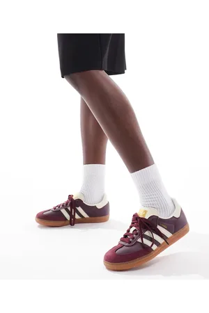 adidas Samba OG trainers in burgundy and off
